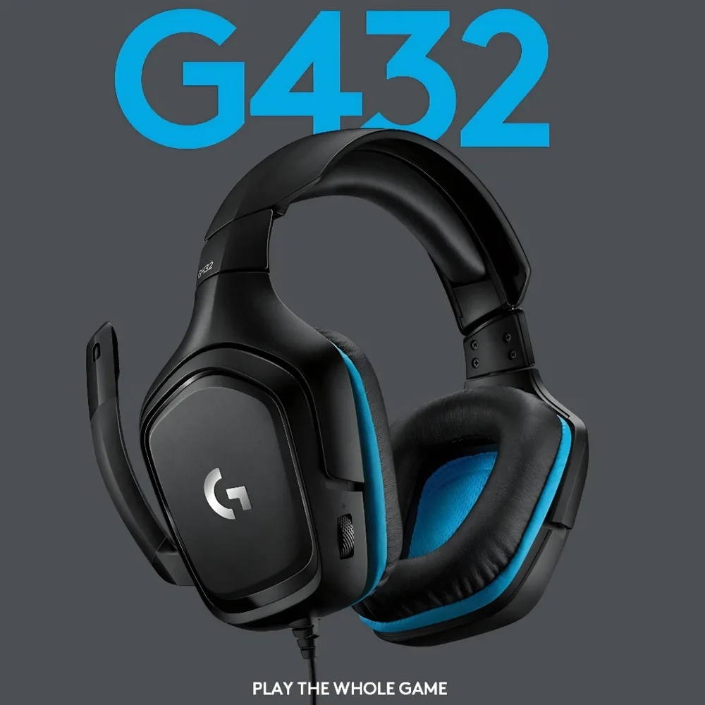 Logitech G432 Wired Gaming Headset, 7.1 Surround Sound, DTS Headphone W/O Box